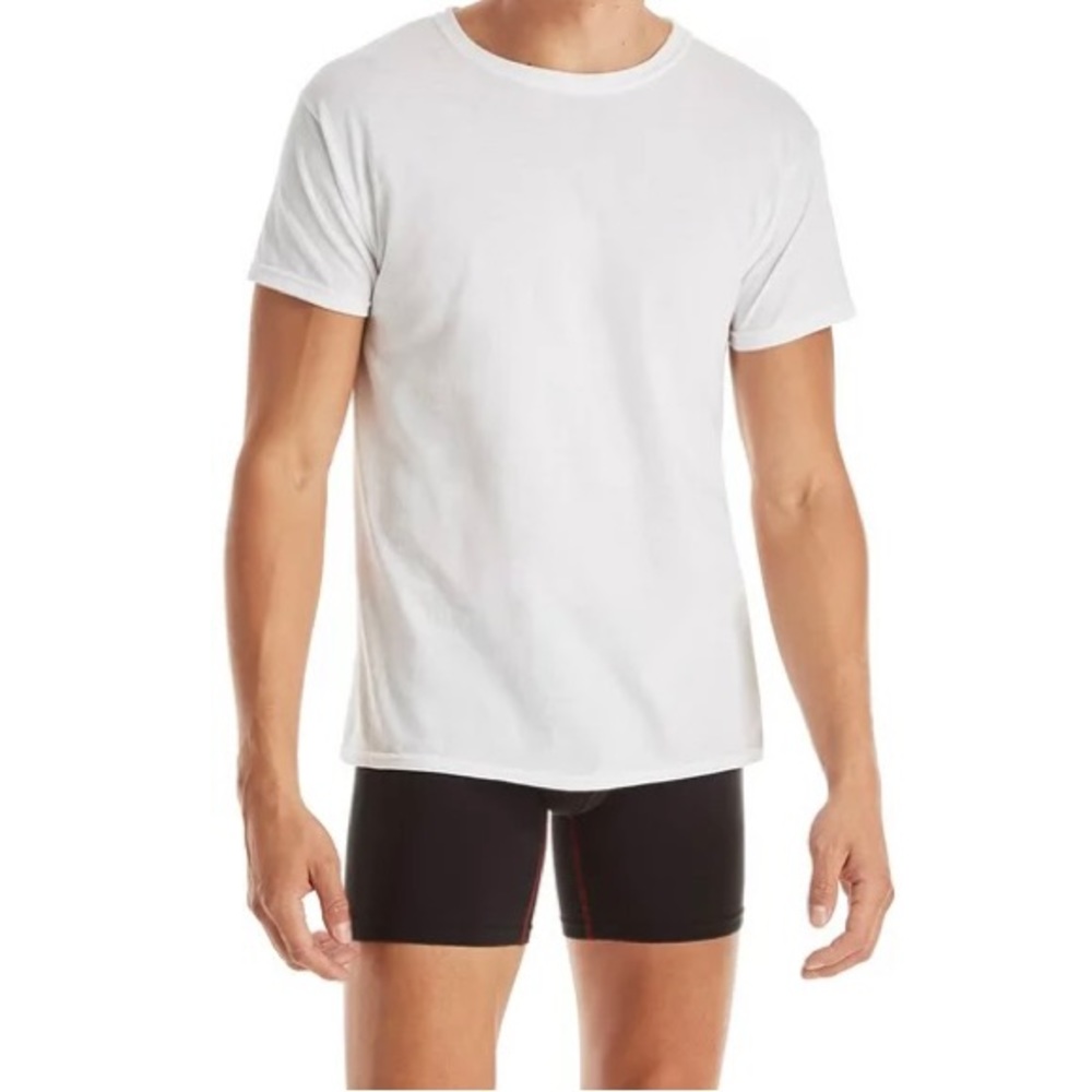 HANES Men’s comfortsoft tagless round neck cotton undershirt Size Medium